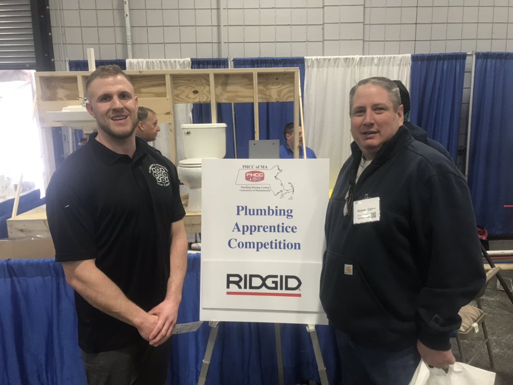 Congrats to Peadair Flood on winning apprentice competition at PHCC Marlboro trade show!