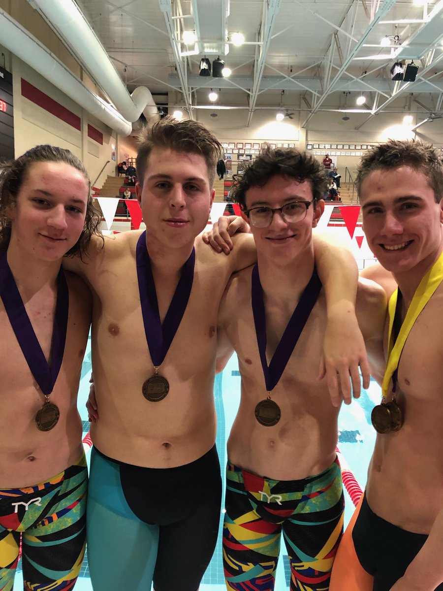 Congrats to the boys 400 free relay (Kassidy Oussoren, Bennett Hudson, Brandon Gladfelter, Jacob Nelson) for their 7th place finish at Districts!
