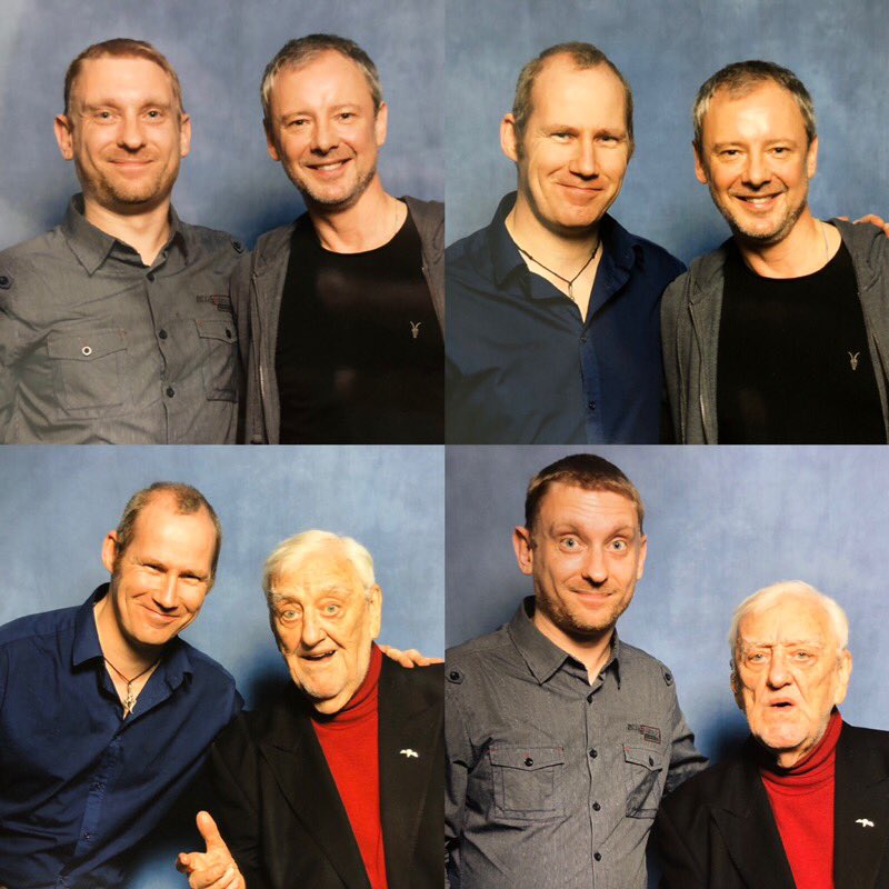 So today we met John Simm & 
Bernard Cribbins at LFCC 😃
#drwho #doctorwho #johnsimm #bernardcribbins #thewombles #themaster #comiccon #olympia 
#lfcc #londonfilmcomiccon #london