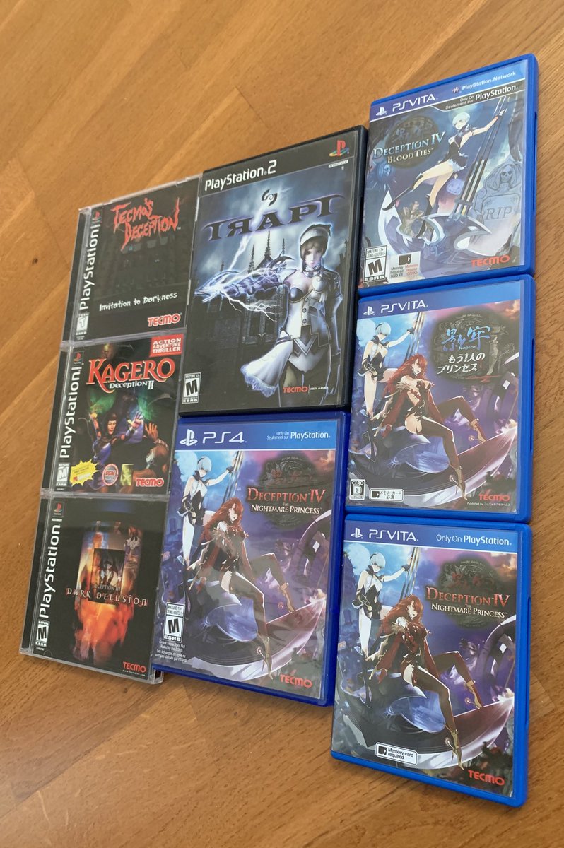 JoshuaMFrench's tweet photo. With my latest Asian English #PSVita import in hand, my collection of #TecmoDeception games feels much more complete...
Now @koeitecmogames, when can we expect an entry for #NintendoSwitch?
#DeceptionIV #VitaIsland #SwitchCorps https://t.co/SFu2CnHOia