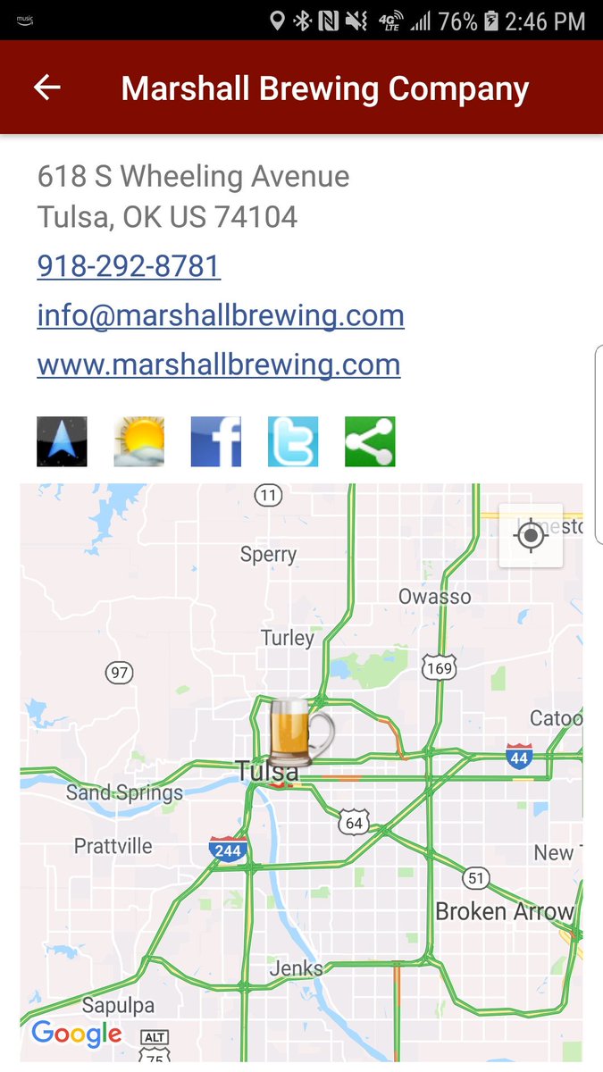 winecompass's tweet photo. @MarshallBrewing Thanks for the follow. Here's your #Tulsa #Oklahoma #craftbeer profile on #thecompassapp Craft Beverage Finder https://t.co/WjKH4qkj9z https://t.co/u2Badex4kA