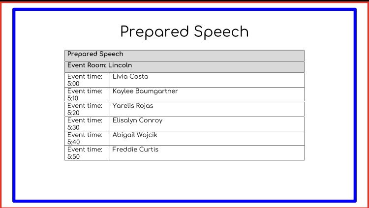MassBPA's tweet photo. Prepared Speech Callbacks! Congratulations to all finalists!! #finalists #mabpaslc19 #massbpa https://t.co/of2wV4BMKt