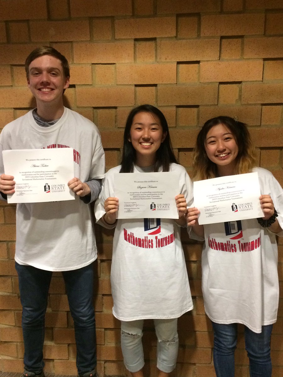 Today some of our STEM club members competed in a Math Competion at Columbus State University. Congratulations Atticus Tucker, Suzuna Kimura, and Ayaka Kimura! Way to make Troup proud! #BelieveInTHS