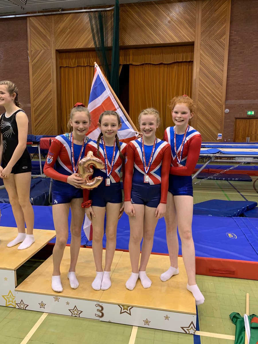 KingsTrampoline's tweet photo. Year 7-9 intermediate girls 3rd in Britain #proud 🇬🇧🎉 https://t.co/pNWjTuhUMF