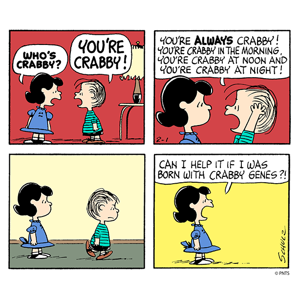 Snoopy's tweet photo. I was born crabby. https://t.co/mUngEiZz7J