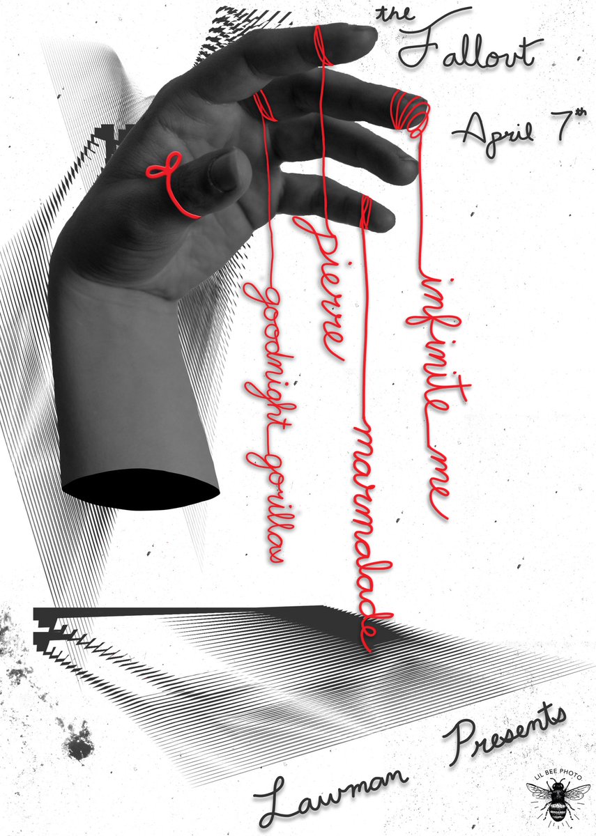 InfiniteMeBand's tweet image. April 7th in Minneapolis! @pierretheband @gngorillas @marmaldeband flyer by @lilbeephoto