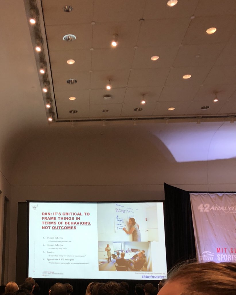 “Frame things in terms of behaviours not outcomes” <a href="/KevinBrilliant7/">Kevin Brilliant</a> 
The user researcher in me is super excited for this talk. #ssac2019