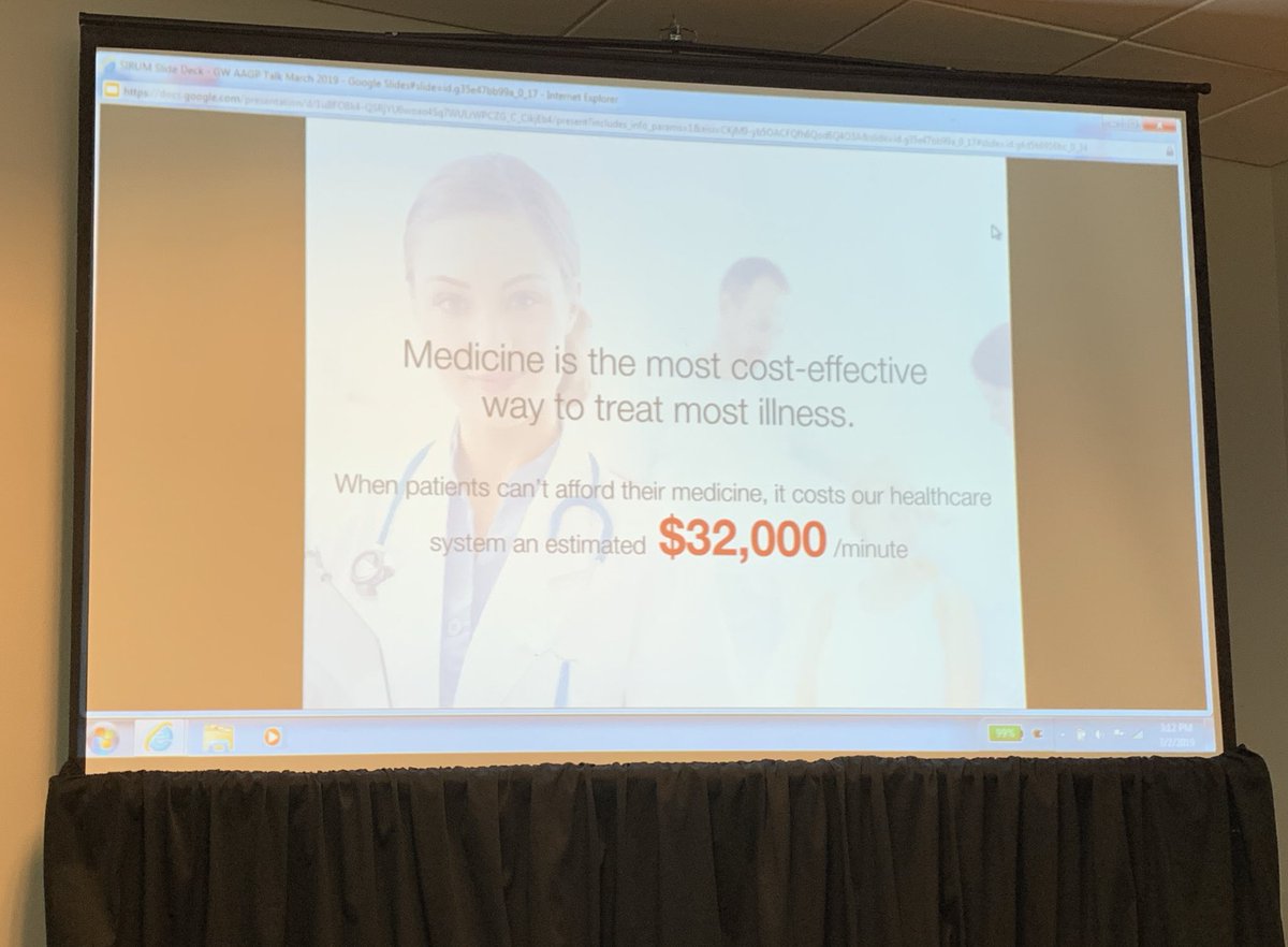 Innovation in the marketplace for those most vulnerable. <a href="/sirum/">SIRUM</a> #savingmoney #AAGP2019