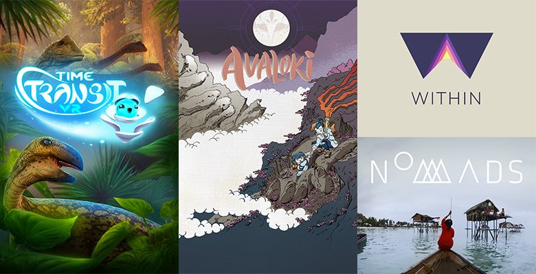 MetaQuestVR's tweet photo. This week, we've got new apps + updates from @timetransitvr, @within, @felixandpaul, and more on @OculusRift and #OculusGo! Check it out, plus the latest lineup of LIVE social VR content from #OculusVenues 🍿🎵 // https://t.co/5q1vJDjikO https://t.co/CPK53DMGjZ