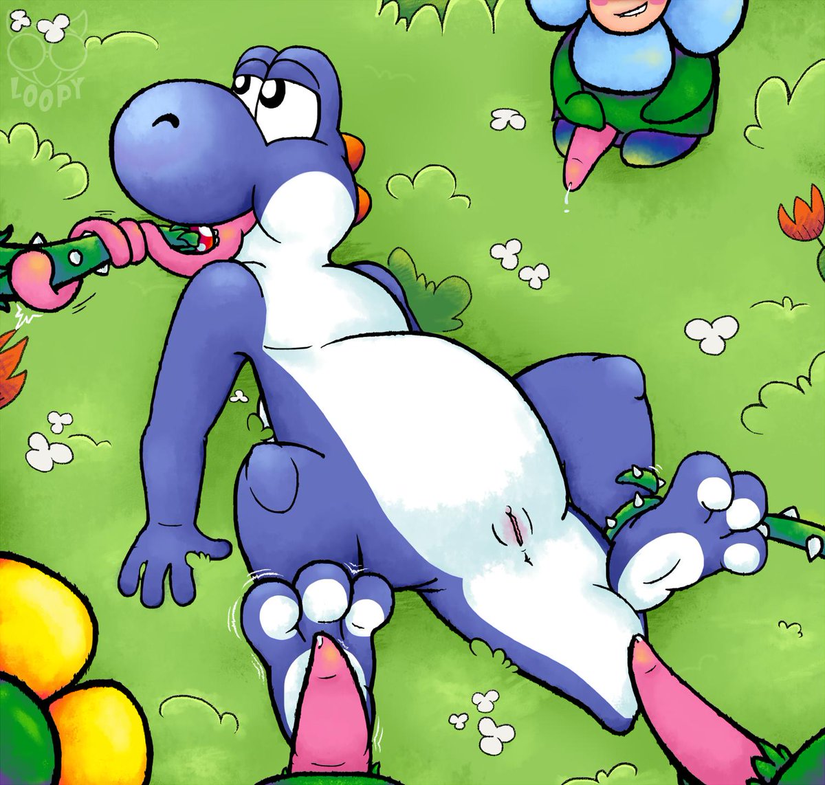 A Yoshi seems to be in quite a conundrum here, whats a girl to do but defea...