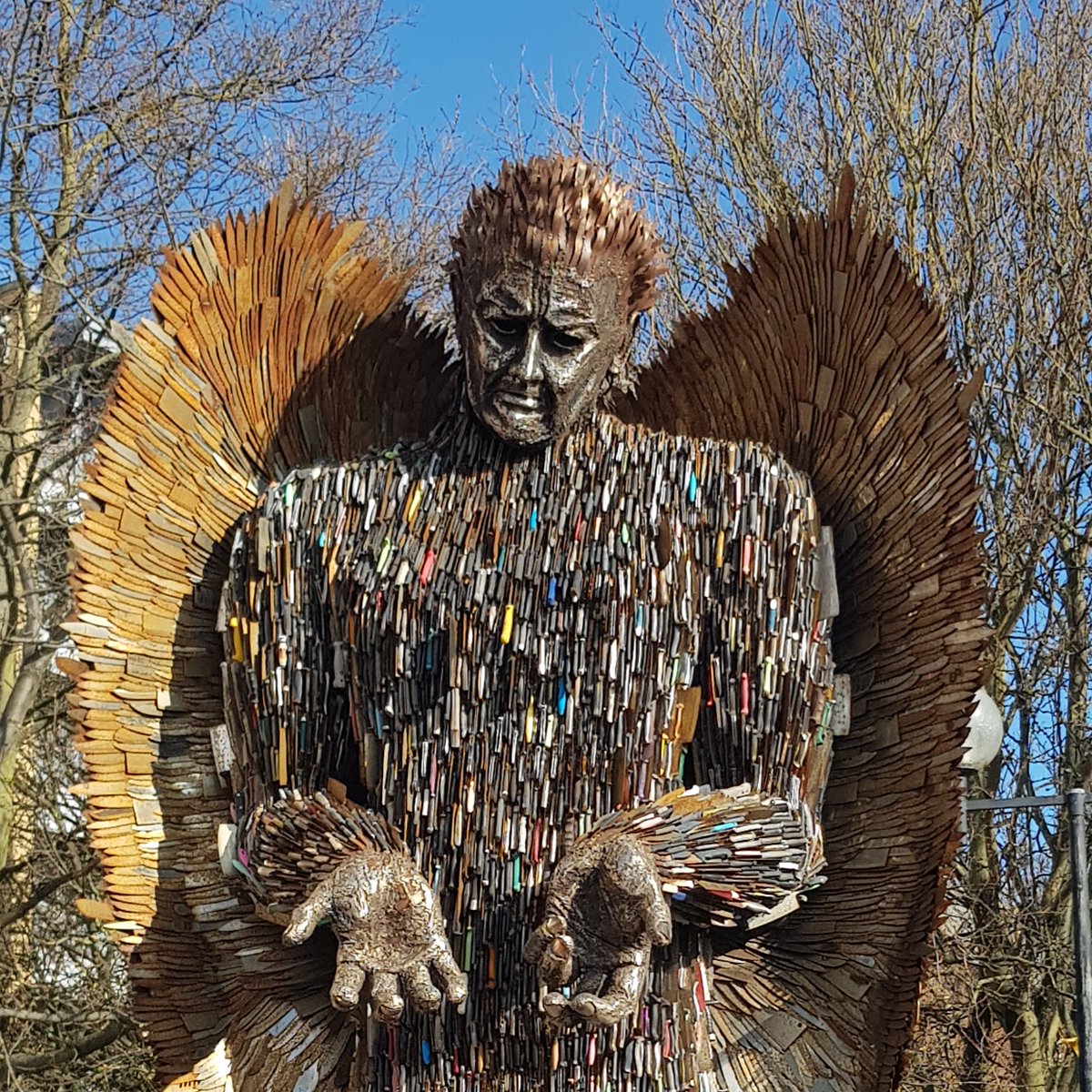 The Knife Angel in Hull today, very thought provoking when see the amount knives this is made from.
