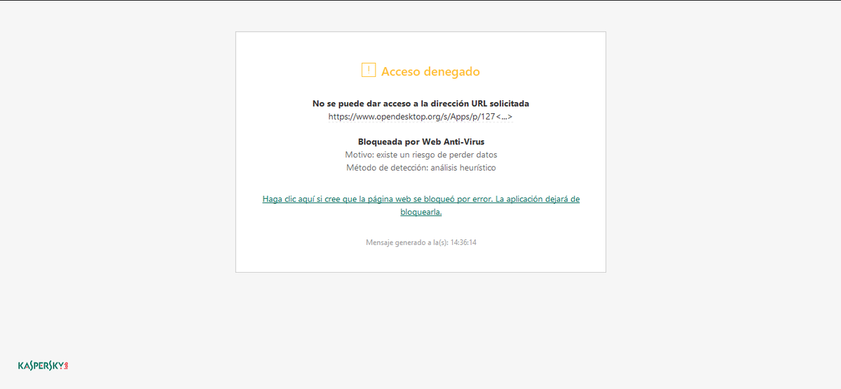mcder3's tweet photo. Mientras tanto #kaspersky en #opendesktop :v https://t.co/pSdlLeoXzK