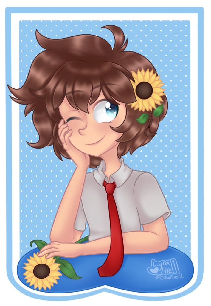 StarFirell1's tweet photo. ~🌻💙He's a sunflower💙🌻~ 

#FHS #FNAFHS https://t.co/Ns0PrHhPaH