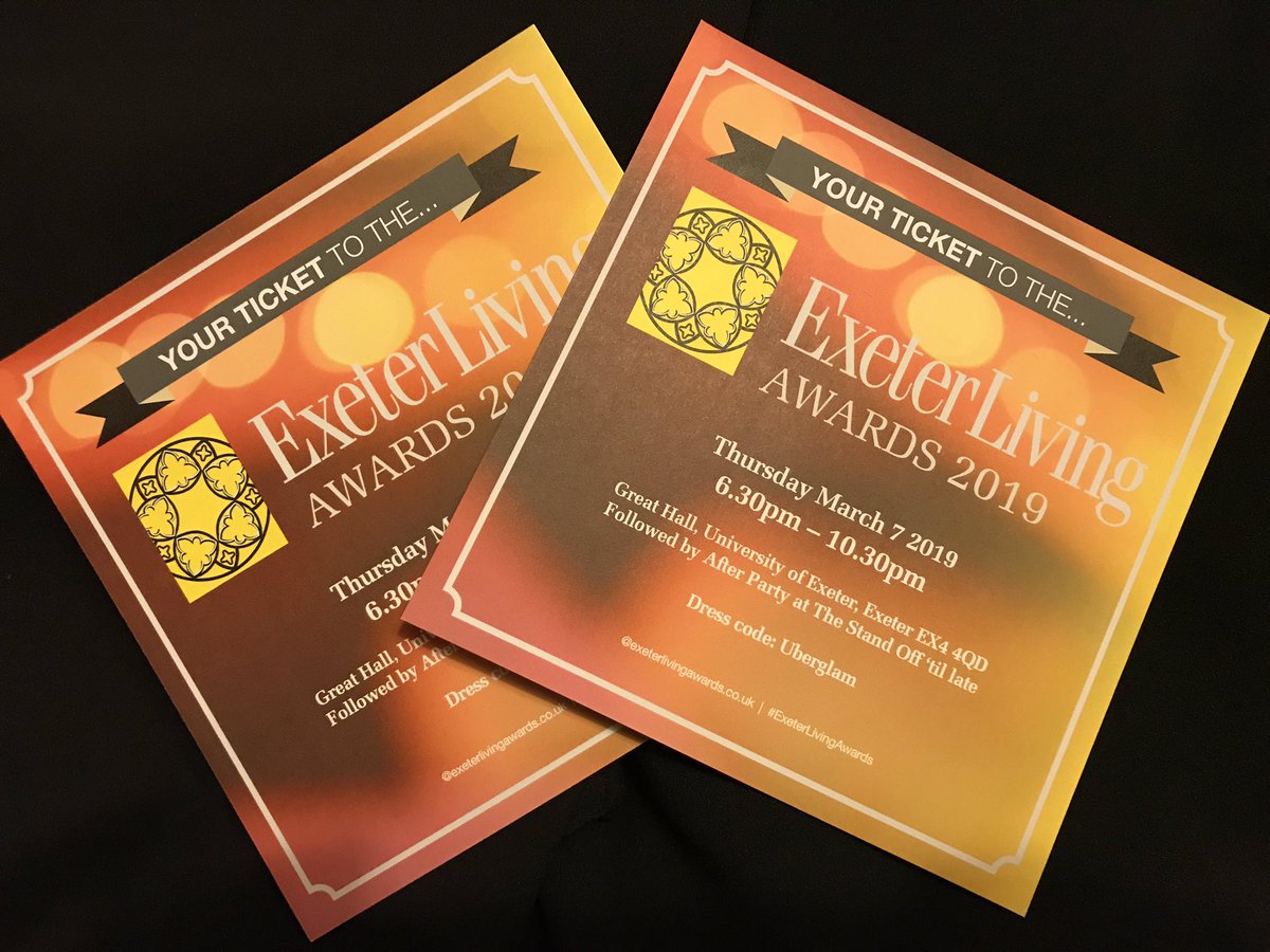 Got our tickets <a href="/ExeterLivingAwd/">Exeter Living Awards</a> we cannot wait!! #exeterlivingawards #gotthetickets #uberglam 🍾🥂
