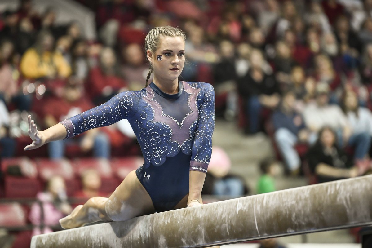 AuburnGym's tweet photo. 📸 Through the lens 

Take another look back from last night's performance at Alabama!

#WarEagle https://t.co/zHjW87ng1A