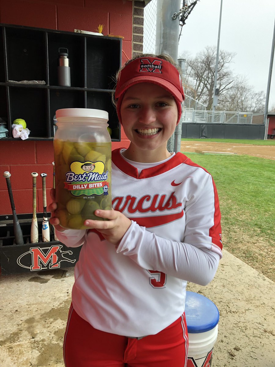 CoachPouncy's tweet photo. It’s a big “dill” to be a good teammate, and these Seniors have been some of the best! The first of many “dilly awards” were given this weekend as the girls softball team won 3 consecutive games! Go Marcus! #itsabigdill #dillyawards #allteamnome  @marcus_softball https://t.co/KOgeE2OgkP