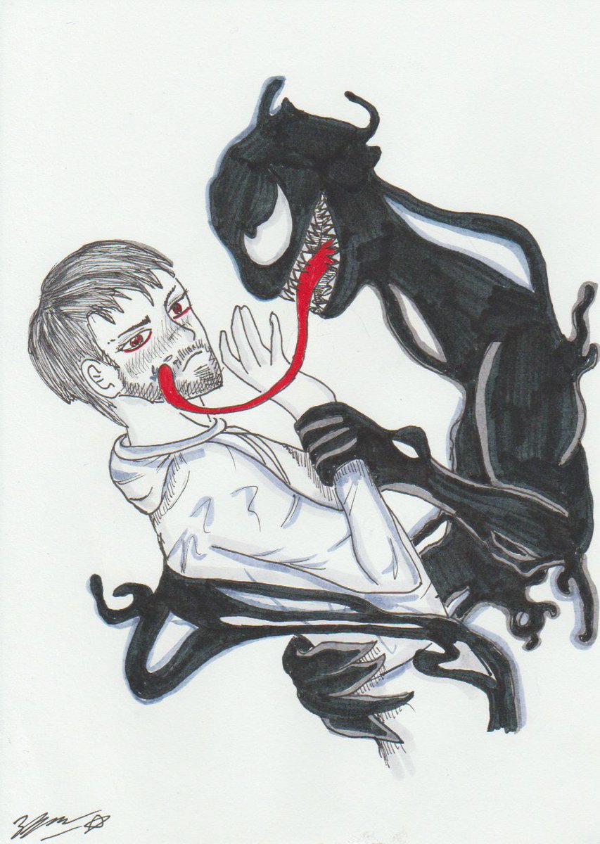 zoe_let's tweet photo. Selling #Symbrock art @Showmasters London Film and Comic Con Spring this weekend!
#venom #venomsymbiote #EddieBrock #marvelvenom #LFCCSpring #LFCC #lfcc2018 #londonfilmandcomiccon #londonfilmandcomicconspring https://t.co/CbX8B1Kq9e