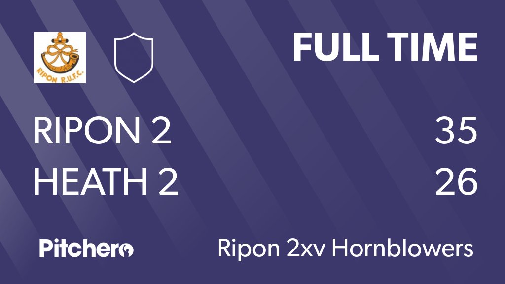 RiponRugby's tweet photo. FULL TIME: Ripon 2 35 - 26 Heath 2
#RIPHEA #Pitchero
https://t.co/jd5Tz7JzAN https://t.co/aqDuk2uMUo