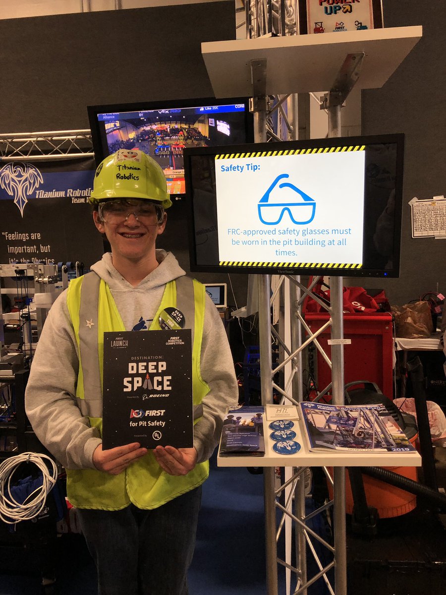Well won, Jack! Thanks for bringing home #1 pit and star of the day😅💙 #omgrobots #frc1160 #safety #firstoc #First2019 #frc