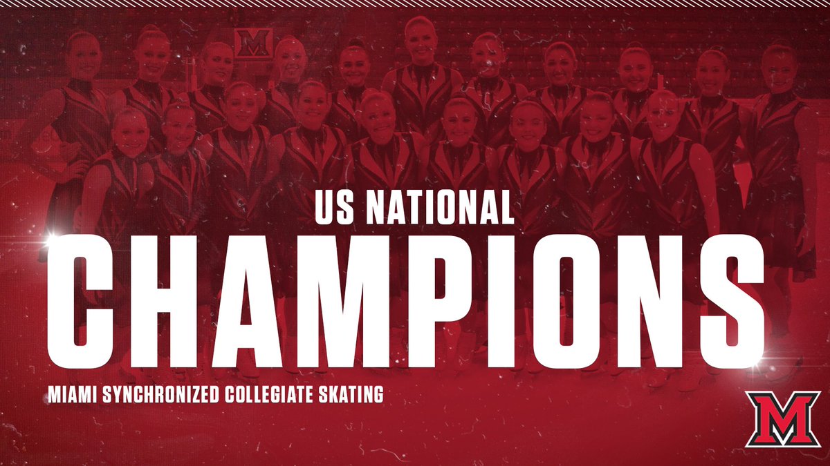 MiamiOH_Skating's tweet photo. All scores are in and the collegiate team claims its 19th national title!

#RiseUpRedHawks #GraduatingChampions https://t.co/ZoIYkQMTsx