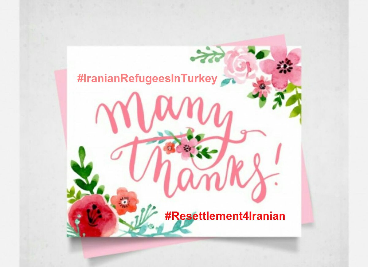 Thank you for your support🌹🌹
#IranianRefugeeslnTurkey 
#Resettlement4Iranian