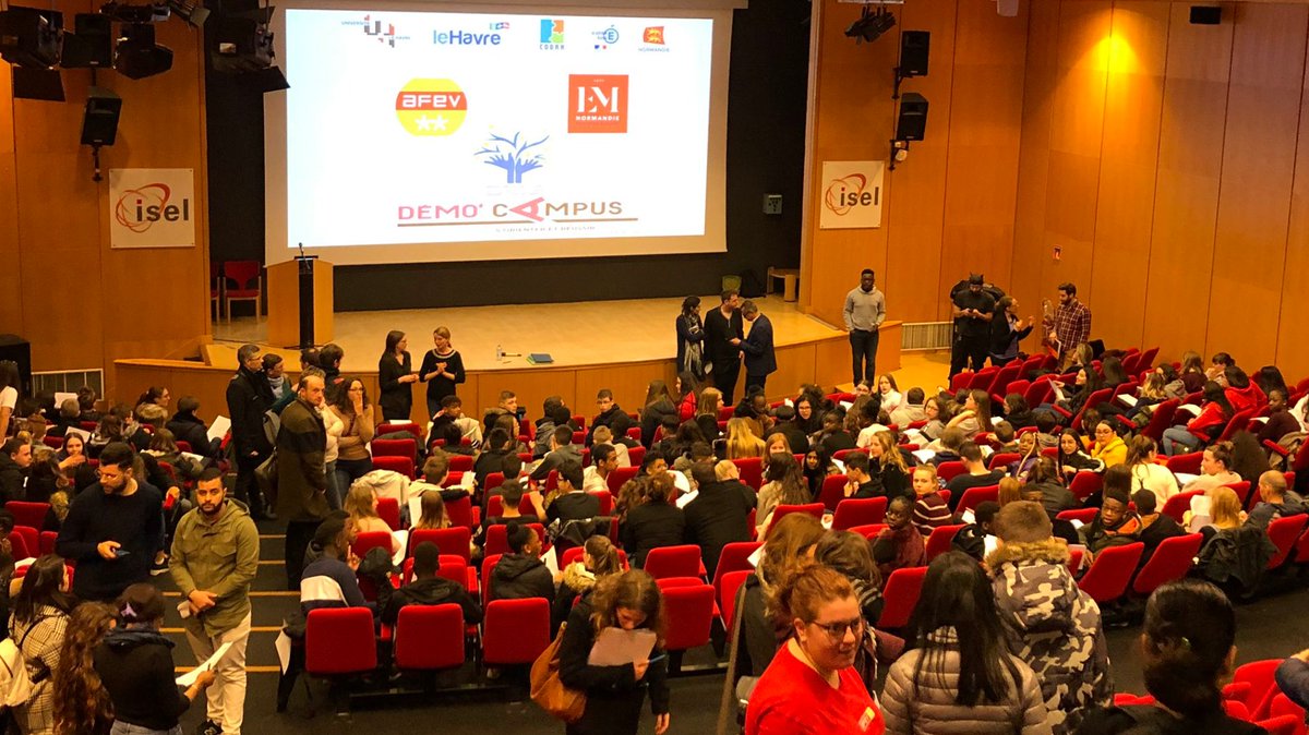 #DemoCampus L’<a href="/AfevNormandie/">Afev Normandie</a> et l’<a href="/EMNormandie/">EM Normandie Business School</a> organisaient aujourd'hui une journée #Immersion dans l’#EnseignementSup pour 200 collégiens. Merci aux partenaires : <a href="/UnivLeHavre/">Pedro LAGES DOS SANTOS</a>, le <a href="/Crous_Normandie/">Crous_Normandie</a> et <a href="/LH_LeHavre/">Le Havre</a> Un immense bravo aux engagés <a href="/AfevFrance/">Afev</a> et étudiants <a href="/edresup/">Edresup_LH</a>