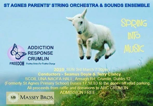 SoundsEnsemble's tweet photo. This time tomorrow we’ll be playing our hearts out!
Join SOUNDS ENSEMBLE at Scoil Una Naofa Hall, Crumlin as we join St Agnes Parents’ String Orchestra for our ‘Spring into Music’ concert.
Admission is free and all proceeds from raffle and donations will… https://t.co/7JavJsGljM https://t.co/xx6tagLBPJ