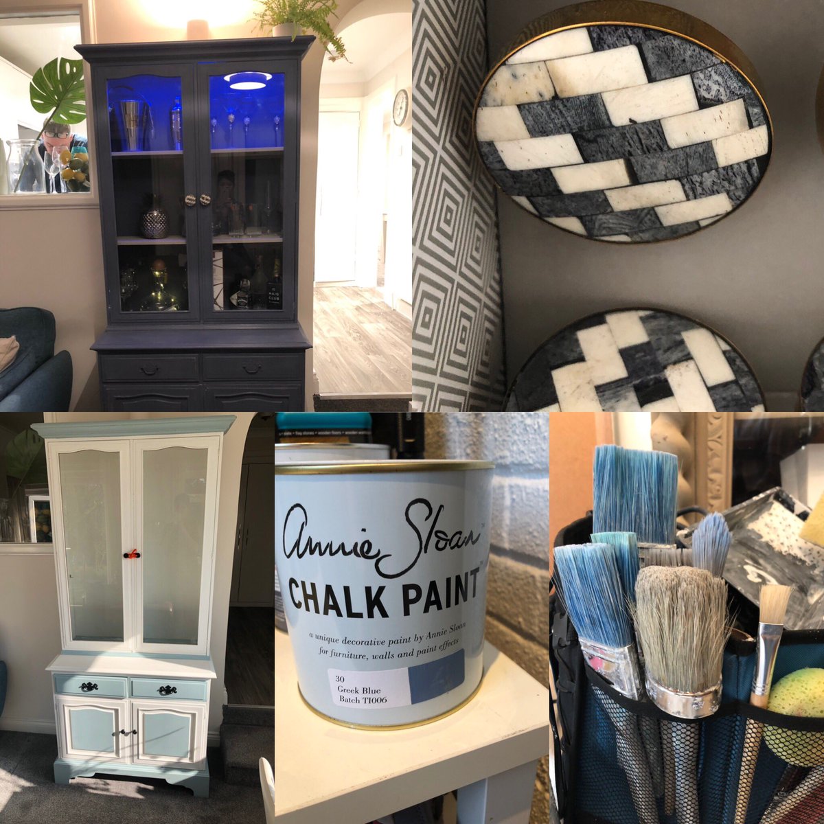 millardinterior's tweet image. Furniture up-cycle using Annie Sloan old Violet and country grey