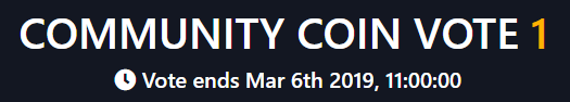 txbit_io's tweet photo. Less than 3 days remaining until the first #CommunityCoinVote is finished!

Top 3 standings:
@KYDcoin - 2388 votes
@beetlecoin -1893 votes
@teloscoin - 66 votes

Want your project to participate in the next round? Apply here: https://t.co/bapUYQcIJ6 https://t.co/h4d4fjCUVi