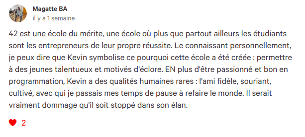 SolidariteK's tweet photo. Se formant en #blockchain à @42born2code, Kevin fait l'unanimité. Brillant, incroyablement généreux, loyal, inspirant.. @Prefet_82, @EmmanuelMacron, @mounir, @Anne_Hidalgo @Place_Beauvau accordez lui une chance. 
https://t.co/1eXQ8ozJR0

#NonALExpulsionDeKevin
#SolidaritéKevin https://t.co/AvyMbSef9j