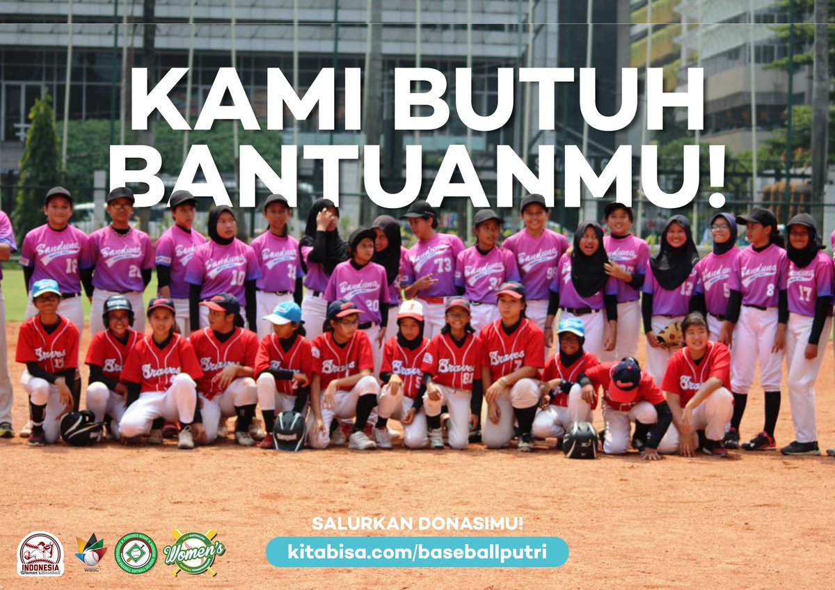 Halo orang-orang baik Twitter!

Aku disini mewakili teman-temanku yang tergabung di Tim Nasional Baseball Putri Indonesia. Tim ini spesial, karena kita adalah tim baseball putri Indonesia pertama.

Tapi sebelum bisa bertanding secara resmi, tim ini butuh bantuanmu.
