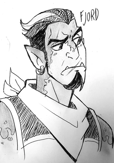 His tusks are coming ooouutttt. #CriticalRole #fjord 