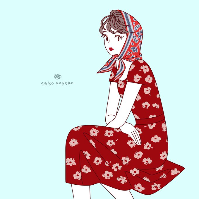 「赤いワンピース 半袖」のTwitter画像/イラスト(古い順)