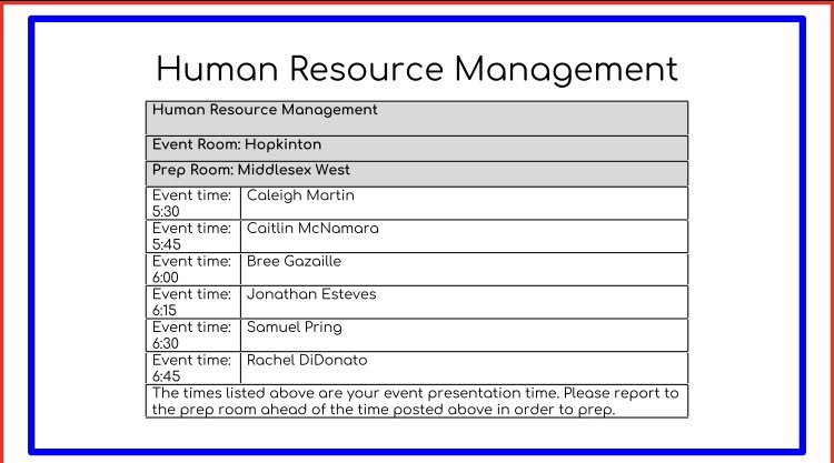 MassBPA's tweet photo. Human Resource Management Callbacks! Congratulations to all finalists!! #finalists #mabpaslc19 #massbpa https://t.co/8fl86jmtMI