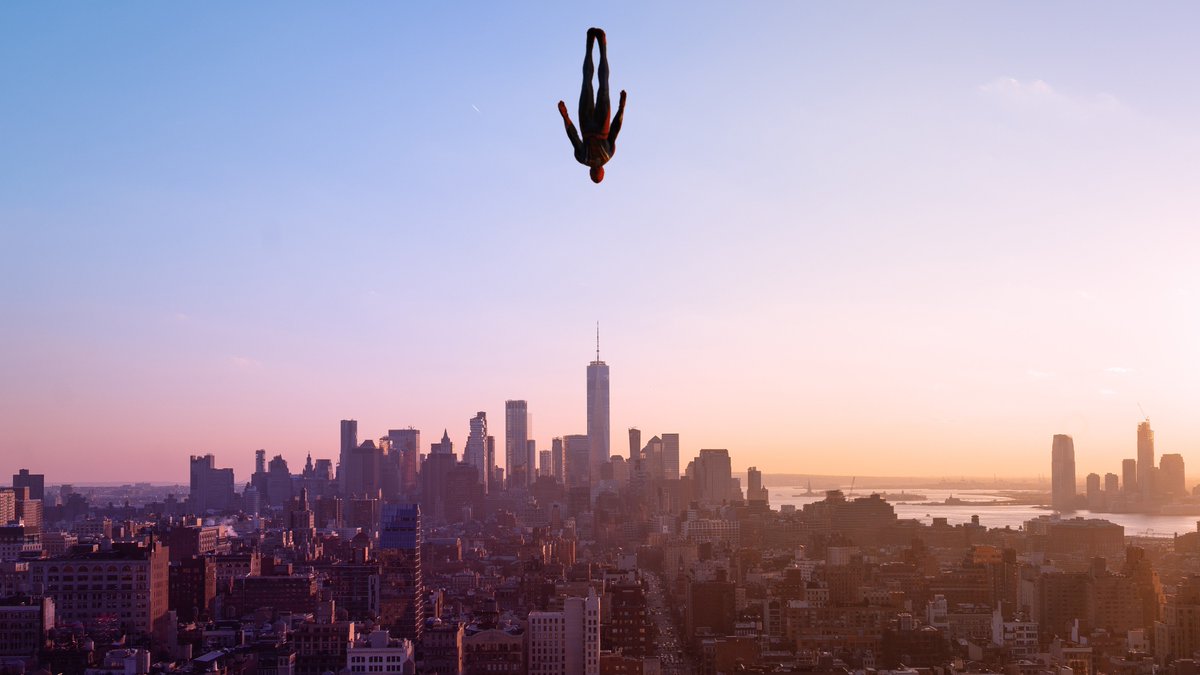hammadfilm's tweet image. Leap of faith #SpiderVerse