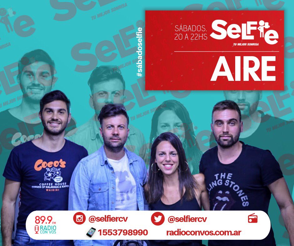 #sabadoselfie | AIREEEEE! Hasta las 22 hs en <a href="/radioconvos899/">Radio Con Vos 89.9</a>