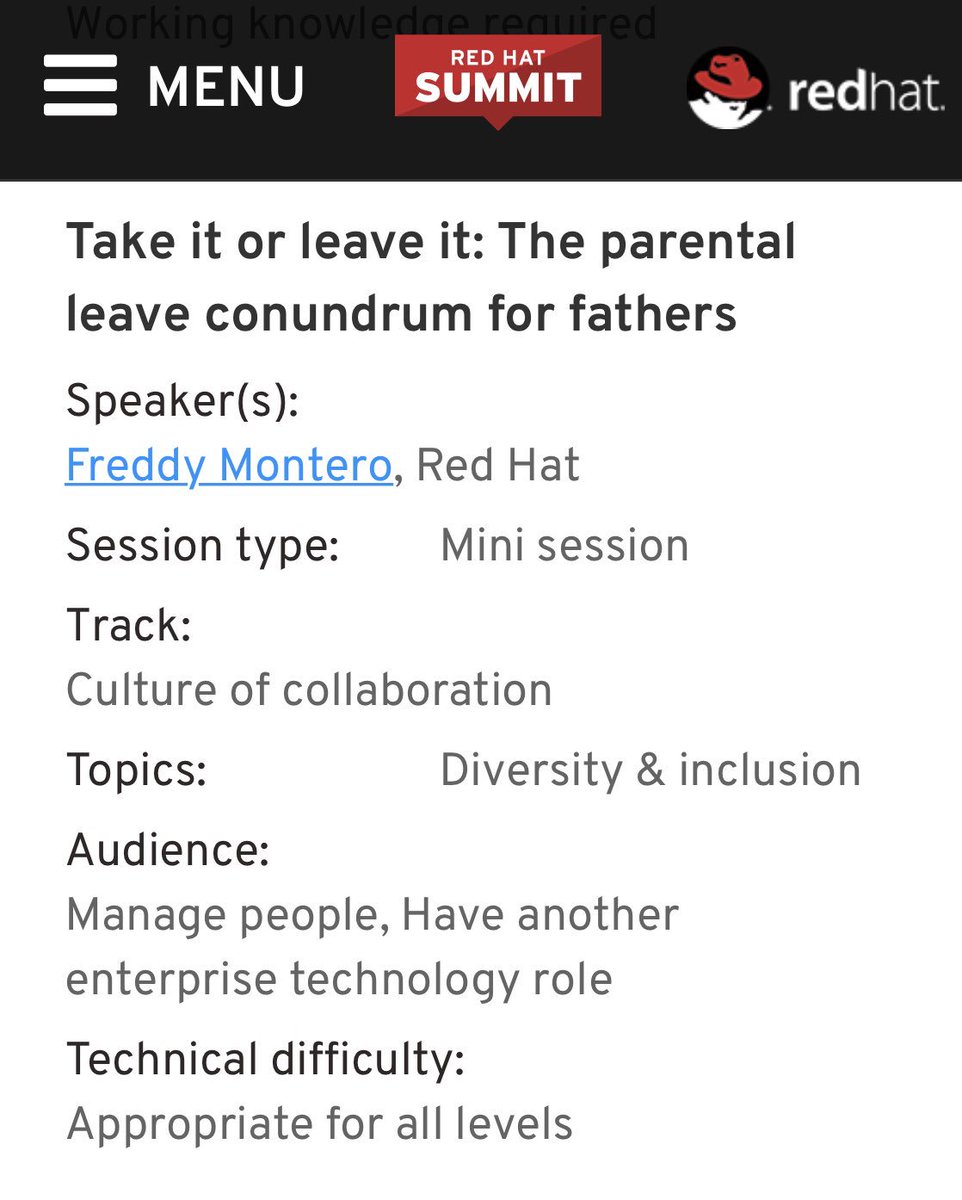 FeMontero's tweet photo. This is a huge achievement. 
Very proud to be presenting 3 sessions at this year’s @RedHatSummit in Boston. 
If you are attending, be sure to add these breakout sessions to your schedule.
#LifeatRedHat #RedHatLife #OpenShift #Diversity #OpenSource https://t.co/nOEbNOSzKA