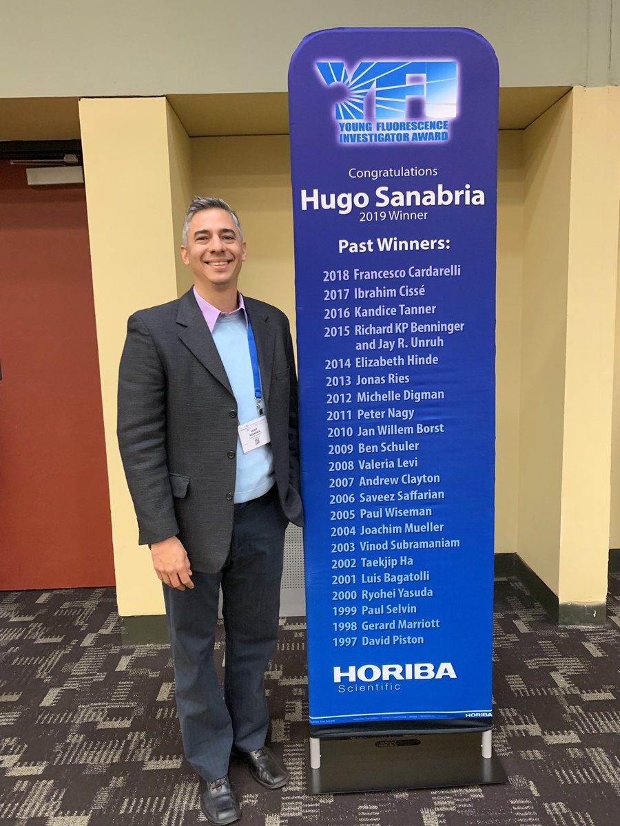 SMBLab's tweet image. Honored to be the recipient of the 2019 Young Fluorescence Investigator award #bps19 @BiophysicalSoc #biologicalfluorescence sponsored by @HScientific ... @ClemsonScience @ClemsonResearch #beingthankful #notalone