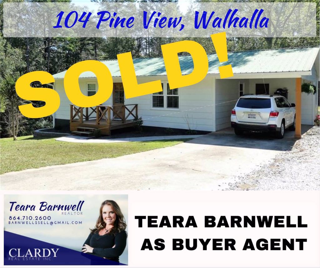 TearaBarnwell's tweet photo. #walhalla #thinkoconee #realestate #realtor #barnwell2sell #lovemyclient https://t.co/y6y8hEvogf