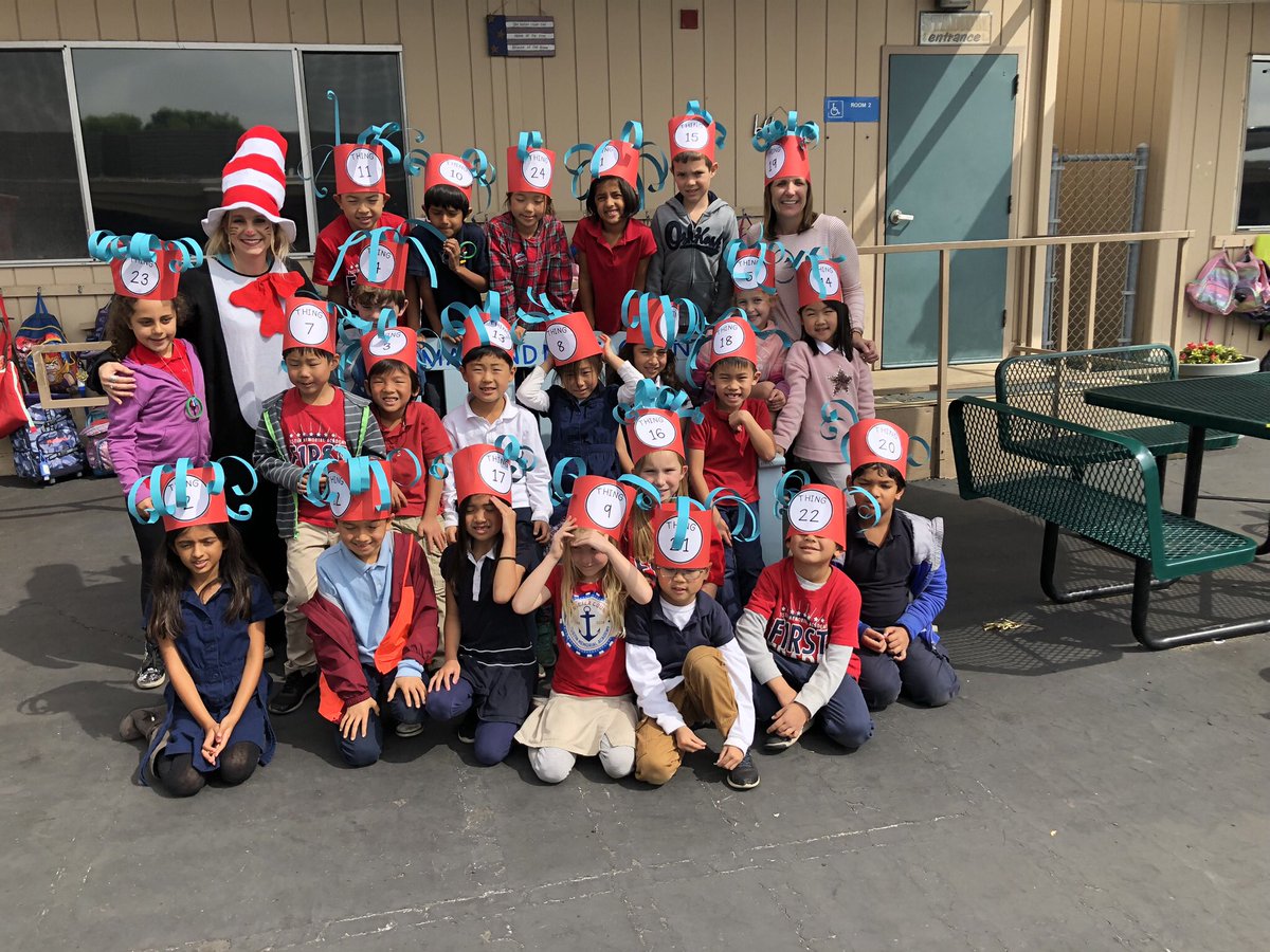 Tmaheilig's tweet photo. We had a special visit from The Cat in The Hat! Thanks @Smithteachk for celebrating Read Acrosd America with u. @Tustinmemorial https://t.co/qdWY5GWcvZ