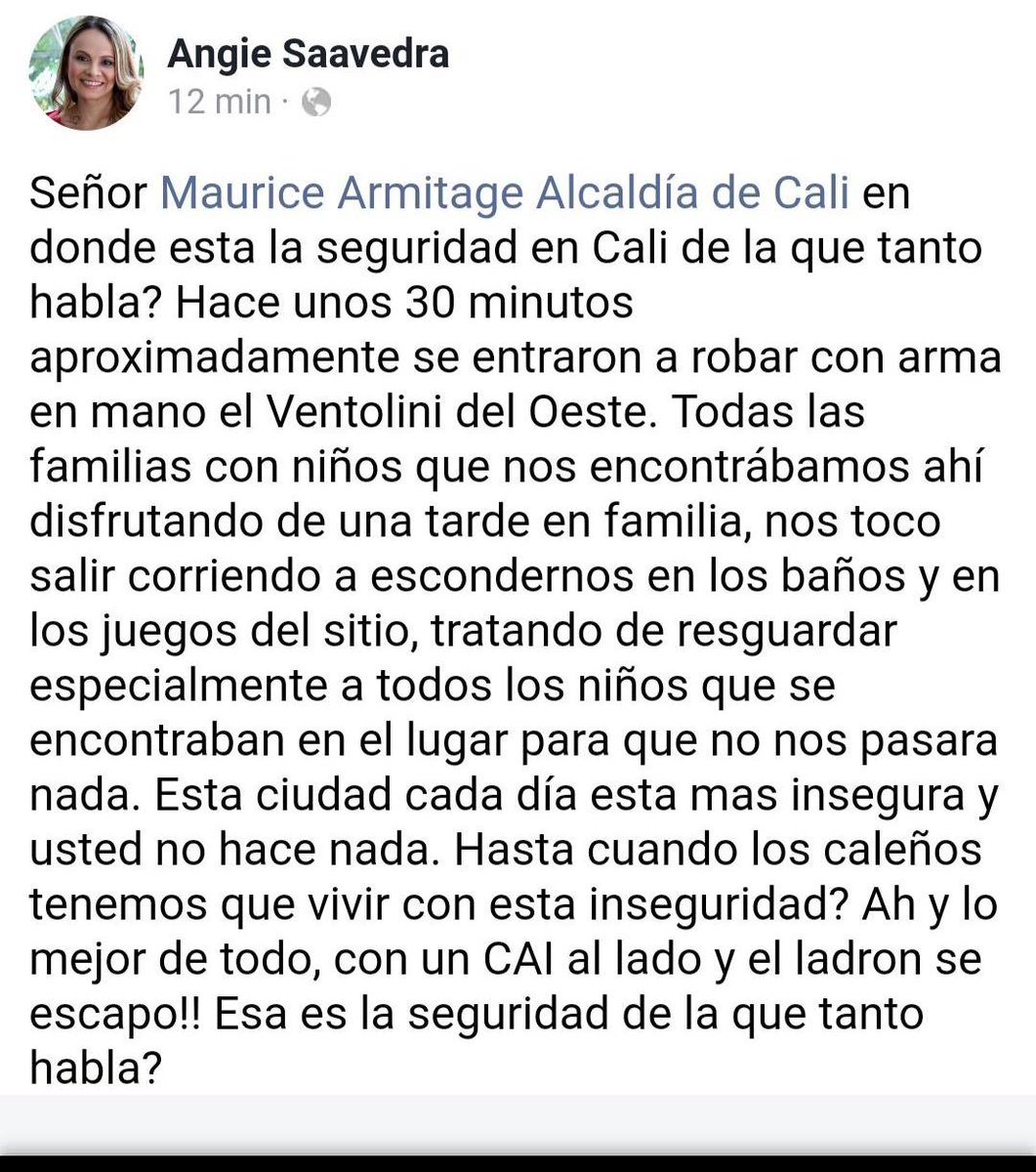 TwiterosCali's tweet photo. #RoboEnVentolini del oeste, frente al gato, al CAI...y mientras tanto otros dan cifras “magníficas” de seguridad...lo malo que ocurre es “aislado”: @elmonitosanchez https://t.co/YCMpd9Mb7y