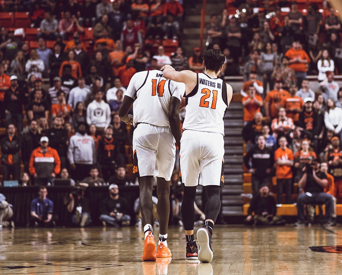 OSUMBB's tweet photo. "This team gives everything they have to Oklahoma State. I couldn't be more of a team because they inspire me every day, and that is why it is hard for me to get down on them because I see them come in and work every day." - @thacoachmike. https://t.co/7WxizTYbnt