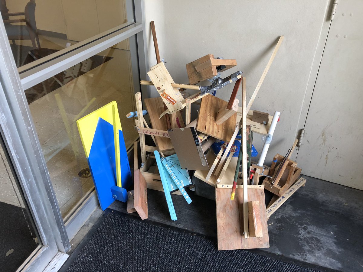 TakingInTheView's tweet image. .@LACoSciOly  the catapult graveyard. Hope you didn’t want them!