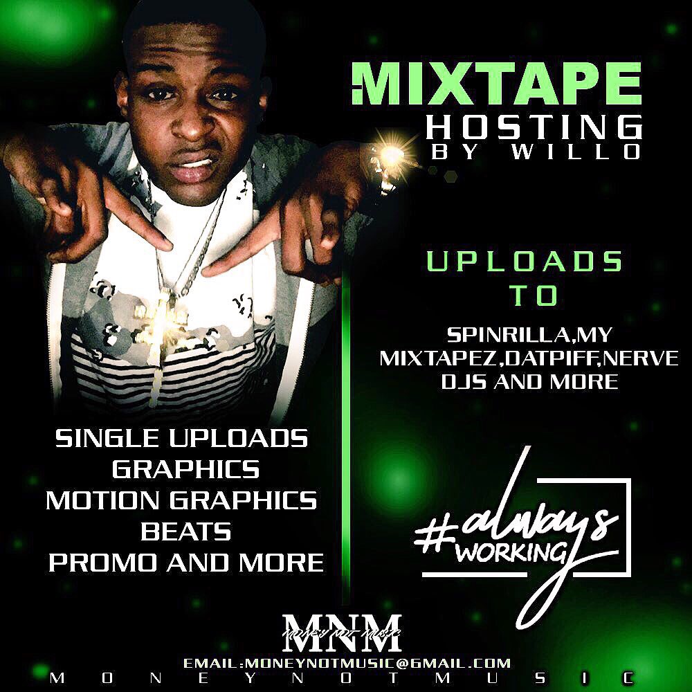WilloDaDj's tweet photo. If you need .... any of the following hit my mentions or dm .. let’s take over ..
-Beats
-Single/Project Production
-Mixtape / Single Hosting
-Mixtape / Single Uploads
-Graphics
-Artist Consulting
-Music Review
#CartelBusiness #iKnowDaPlug #MNM #AlwaysWorking https://t.co/4F1JABHtHZ