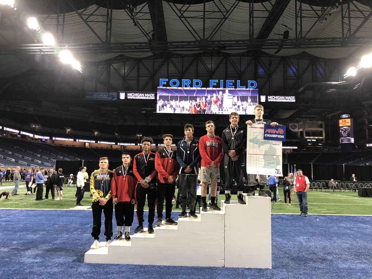 VikingStyle's tweet photo. Incredible Finish for Nick Gates! 2nd in the State of Michigan at 145lbs. The definition of hard work! Viking Nation couldn’t be more proud!! #VikingStyle #StateFinalist https://t.co/q3SPMgW1U9