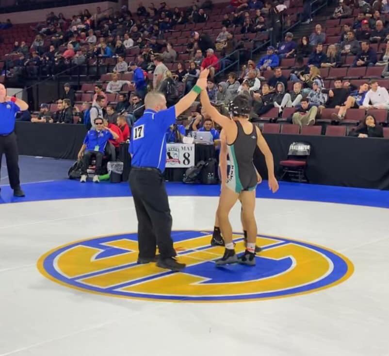 octwrestling's tweet photo. Chavez is arguably the Greatest Wrestler in Orange Cove History! With 39 Wins he is the Winningest Wreslter Ever for Orange Cove Wrestling and it was my honor, no privilege to be in your corner the last two seasons. #TitanUp #OCTW #CIFCA #CentralSectionCA #Wrestling https://t.co/BMtUOPiIYc
