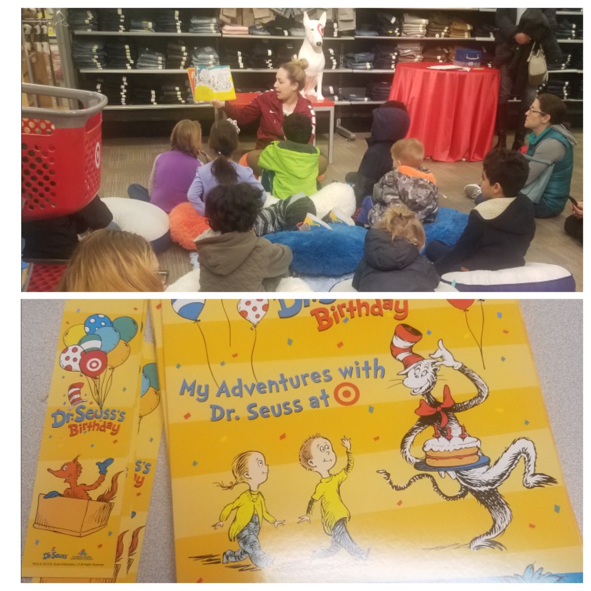 Dr Seuss reading event at 1341!!Thank you Ashley for taking the time to read to our little guests! <a href="/CSFrenchie/">Cathia S Levite</a> @matt_1341