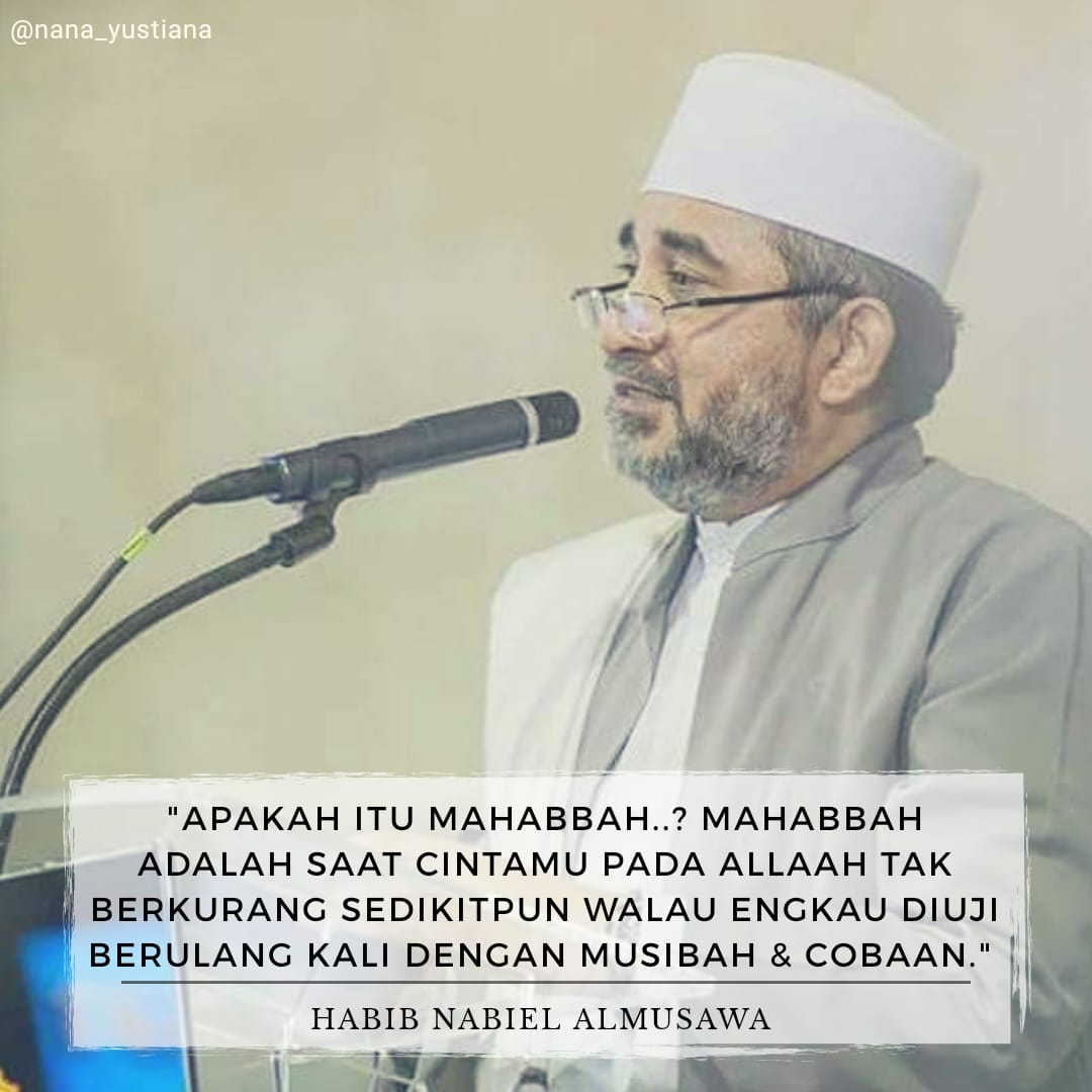 Apakah hakikat dari Mahabbah itu..? Mahabbah adalah tingkat cinta seorang hamba ALLAAH ﷻ.. Yaitu saat cinta sang hamba, tak bergeming, walau diuji berulangkali oleh Pencipta-NYA.. Itulah derajat Mahabbah para hamba yg dekat dg ALLAAH ﷻ.. Smg kita bisa menjalankannya, aamiin..