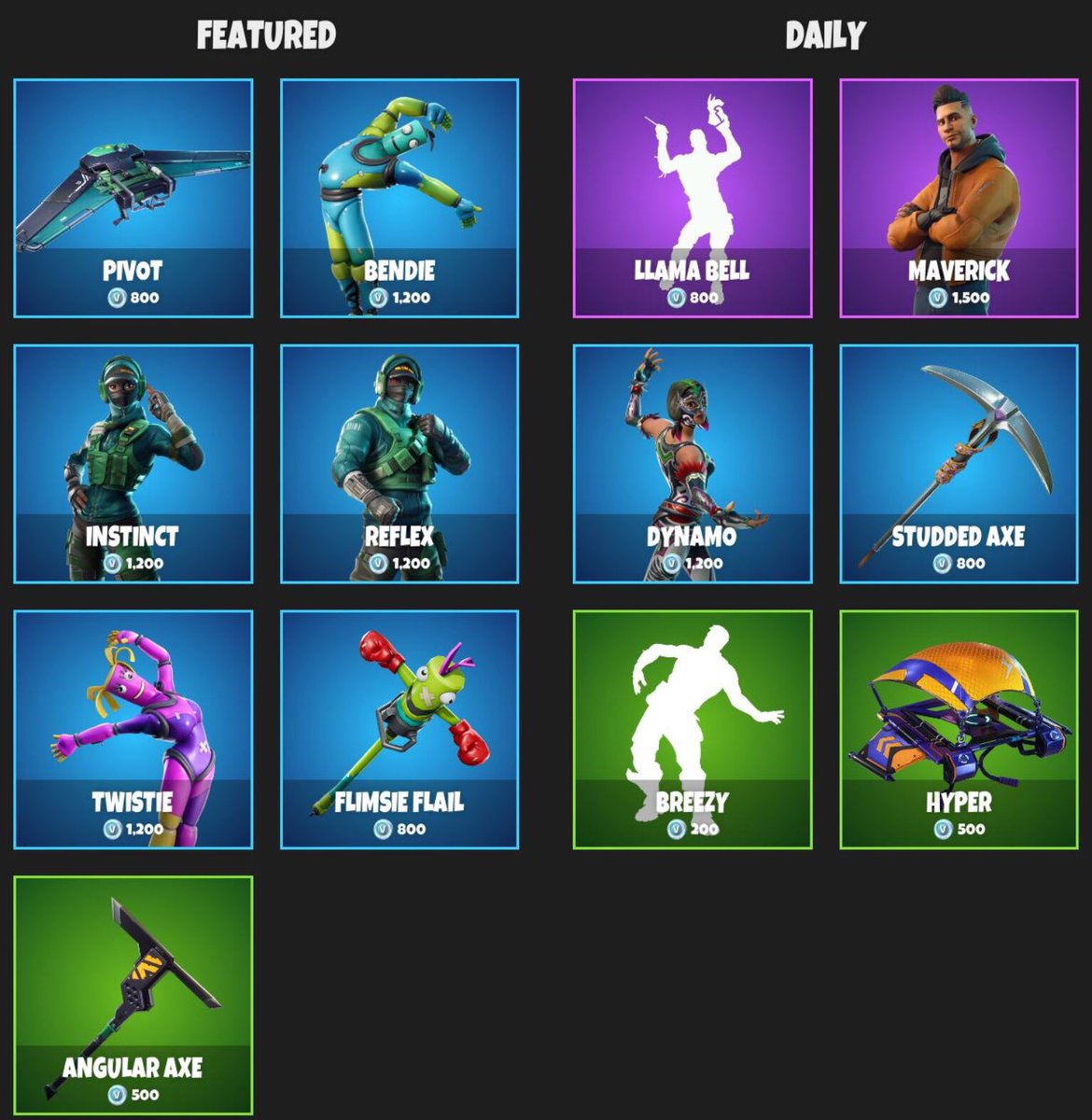 Daily Fortnite Polls Fnbrpoll Twitter Profile And Downloader - new item shop 03 03 19 hot air set