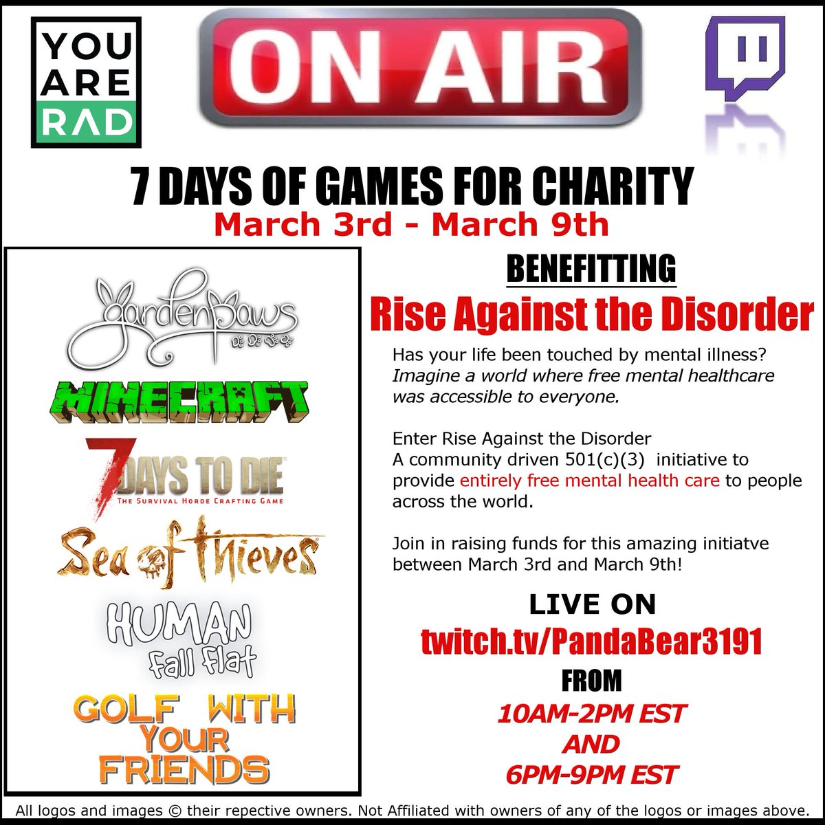 This is good stuff, join in! #PandaBabesAreRAD #SupportSmallStreamers #CharityStreams